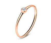 Rose Gold Plated Silver Rings NSR-533-RO-GP